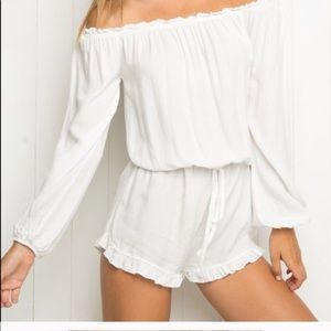 Brandy Melville white off the shoulder romper